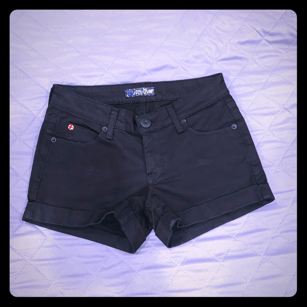 Hudson black cuff shorts